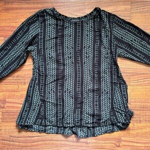 living Hula Black and Grey Women's Blouse
